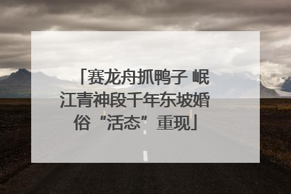 赛龙舟抓鸭子 岷江青神段千年东坡婚俗“活态”重现