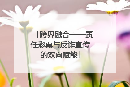 跨界融合——责任彩票与反诈宣传的双向赋能
