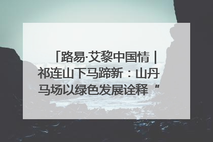 路易·艾黎中国情｜祁连山下马蹄新：山丹马场以绿色发展诠释“两山”理论实践