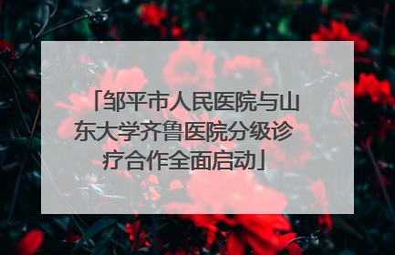 邹平市人民医院与山东大学齐鲁医院分级诊疗合作全面启动