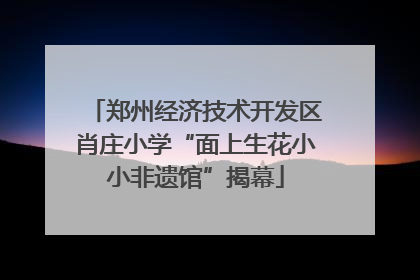 郑州经济技术开发区肖庄小学“面上生花小小非遗馆”揭幕