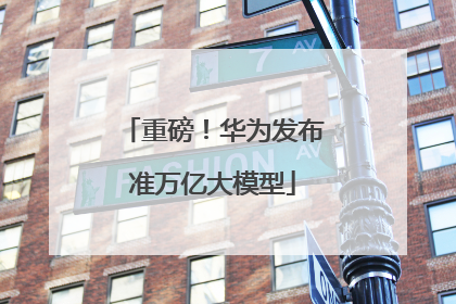 重磅！华为发布准万亿大模型