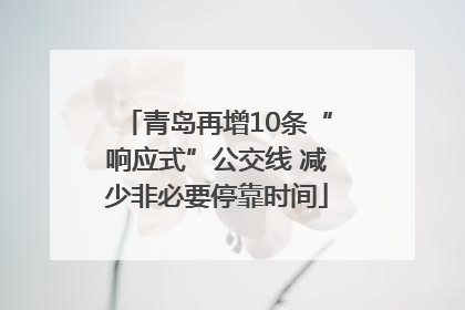 青岛再增10条“响应式”公交线 减少非必要停靠时间
