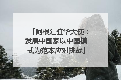 阿根廷驻华大使：发展中国家以中国模式为范本应对挑战