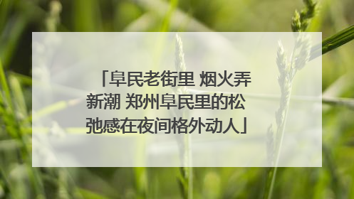 阜民老街里 烟火弄新潮 郑州阜民里的松弛感在夜间格外动人