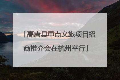 高唐县重点文旅项目招商推介会在杭州举行