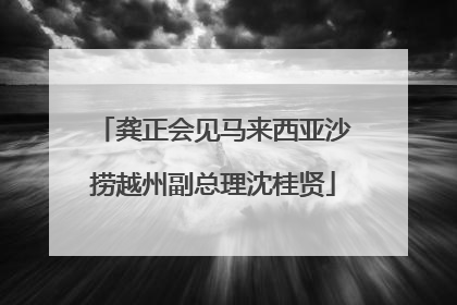 龚正会见马来西亚沙捞越州副总理沈桂贤