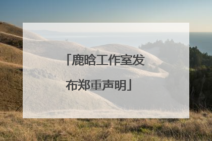 鹿晗工作室发布郑重声明