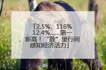 2.5%、116%、12.4%……第一、新高！“数”里行间感知经济活力