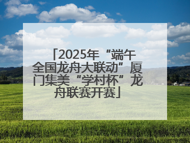 2025年“端午全国龙舟大联动”厦门集美“学村杯”龙舟联赛开赛