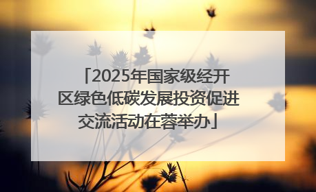 2025年国家级经开区绿色低碳发展投资促进交流活动在蓉举办