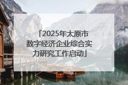 2025年太原市数字经济企业综合实力研究工作启动
