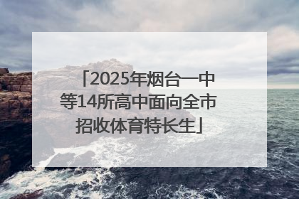 2025年烟台一中等14所高中面向全市招收体育特长生