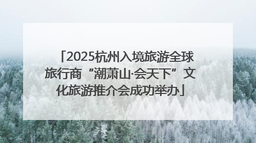 2025杭州入境旅游全球旅行商“潮萧山·会天下”文化旅游推介会成功举办