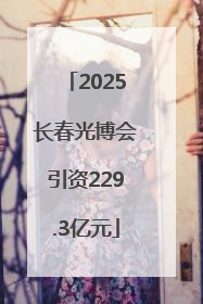 2025长春光博会引资229.3亿元