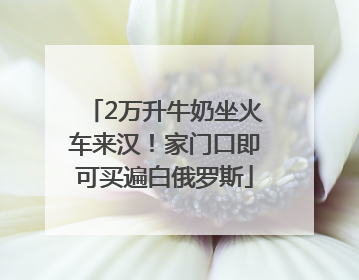 2万升牛奶坐火车来汉！家门口即可买遍白俄罗斯
