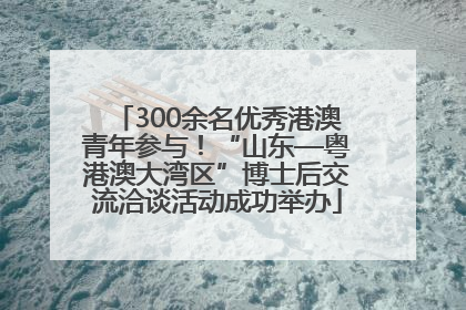 300余名优秀港澳青年参与！“山东—粤港澳大湾区”博士后交流洽谈活动成功举办