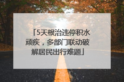 5天根治违停积水顽疾，多部门联动破解居民出行难题