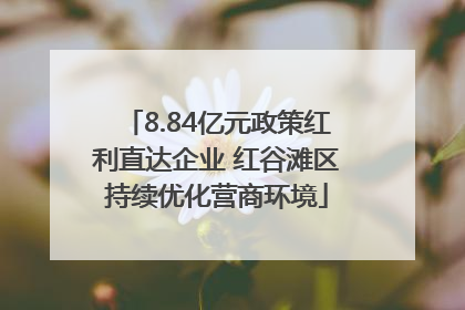 8.84亿元政策红利直达企业 红谷滩区持续优化营商环境