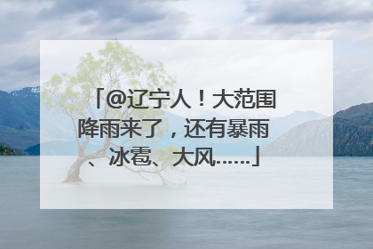 @辽宁人！大范围降雨来了，还有暴雨、冰雹、大风……