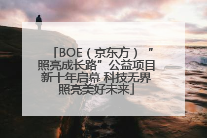 BOE（京东方）“照亮成长路”公益项目新十年启幕 科技无界照亮美好未来